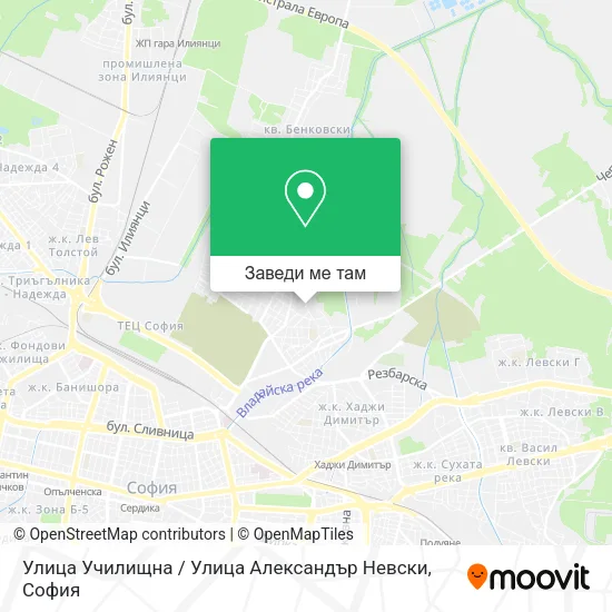 Улица Училищна / Улица Александър Невски карта