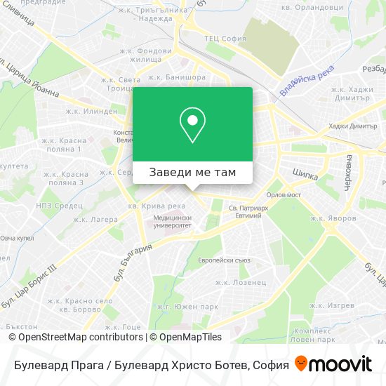 Булевард Прага / Булевард Христо Ботев карта