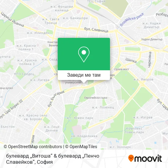 булевард „Витоша“ & булевард „Пенчо Славейков“ карта