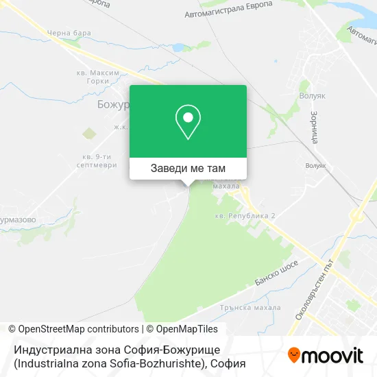 Индустриална зона София-Божурище (Industrialna zona Sofia-Bozhurishte) карта