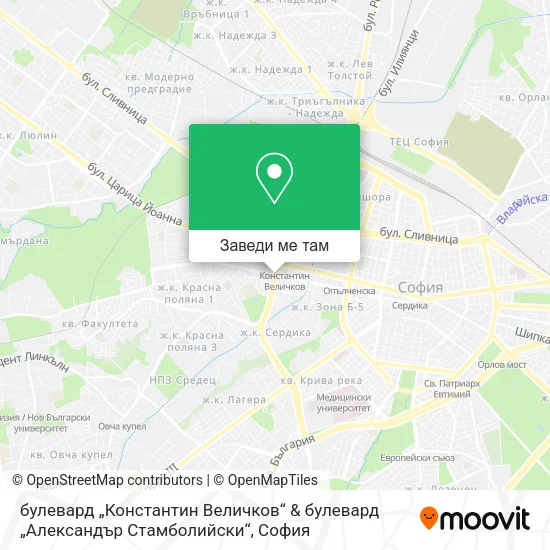 булевард „Константин Величков“ & булевард „Александър Стамболийски“ карта