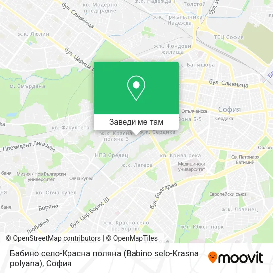 Бабино село-Красна поляна (Babino selo-Krasna polyana) карта