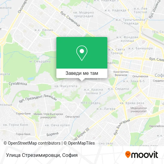 Улица Стрезимировци карта