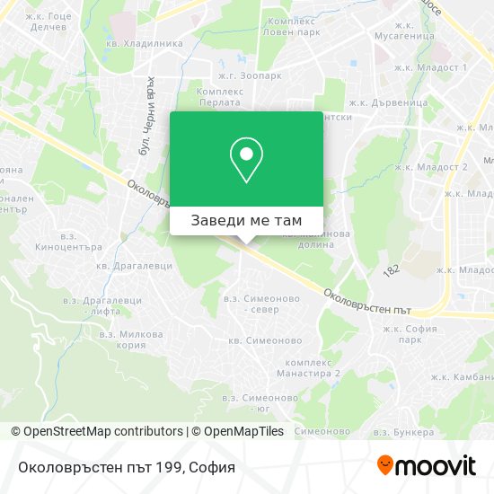 Околовръстен път 199 карта