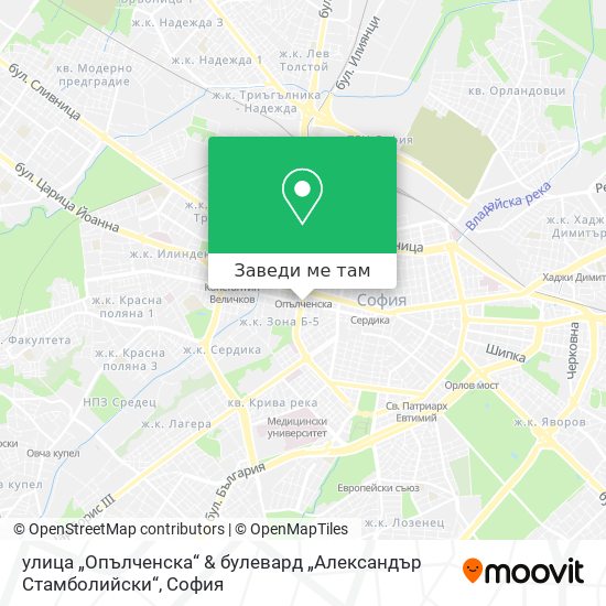 улица „Опълченска“ & булевард „Александър Стамболийски“ карта