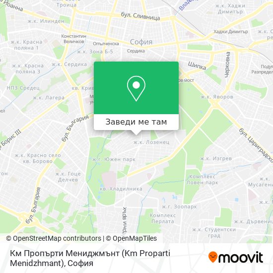 Км Пропърти Мениджмънт (Km Proparti Menidzhmant) карта