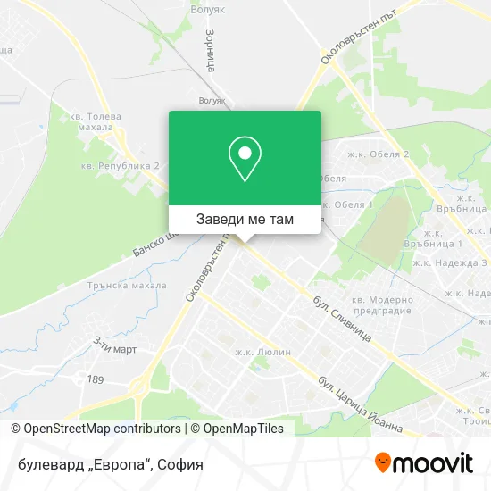 булевард „Европа“ карта