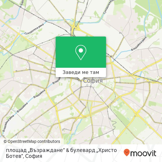 площад „Възраждане“ & булевард „Христо Ботев“ карта