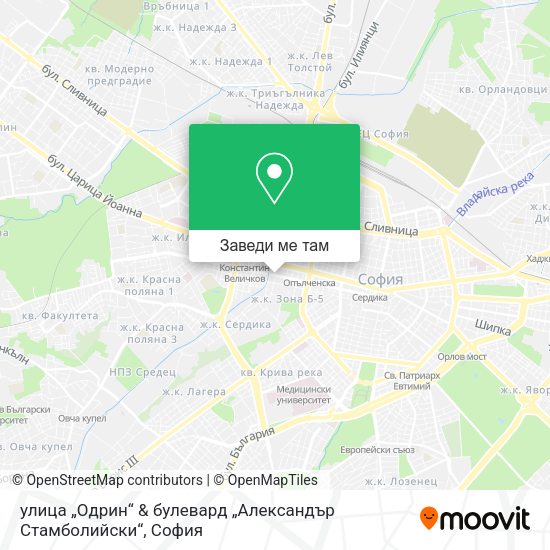 улица „Одрин“ & булевард „Александър Стамболийски“ карта