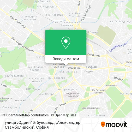 улица „Одрин“ & булевард „Александър Стамболийски“ карта