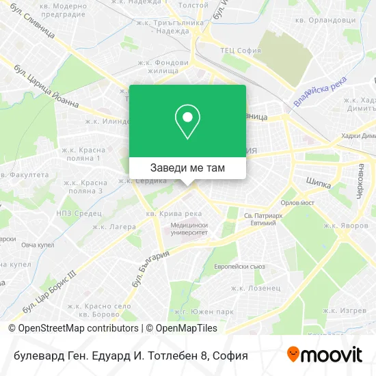 булевард Ген. Едуард И. Тотлебен 8 карта