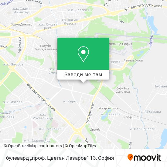 булевард „проф. Цветан Лазаров“ 13 карта