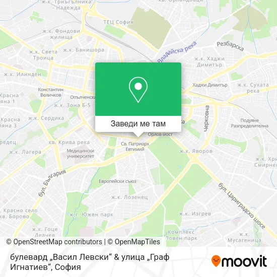 булевард „Васил Левски“ & улица „Граф Игнатиев“ карта