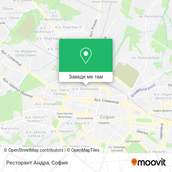 Ресторант Андра карта