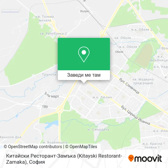 Китайски Ресторант-Замъка (Kitayski Restorant-Zamaka) карта