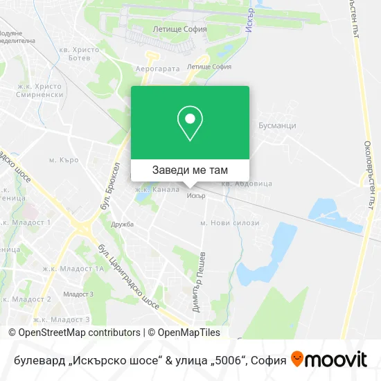 булевард „Искърско шосе“ & улица „5006“ карта