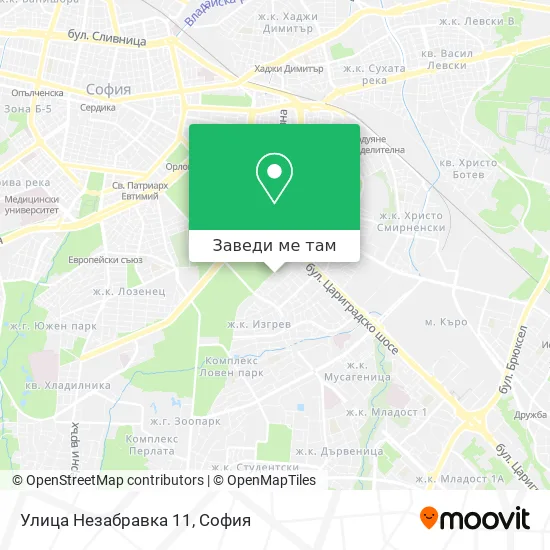 Улица Незабравка 11 карта