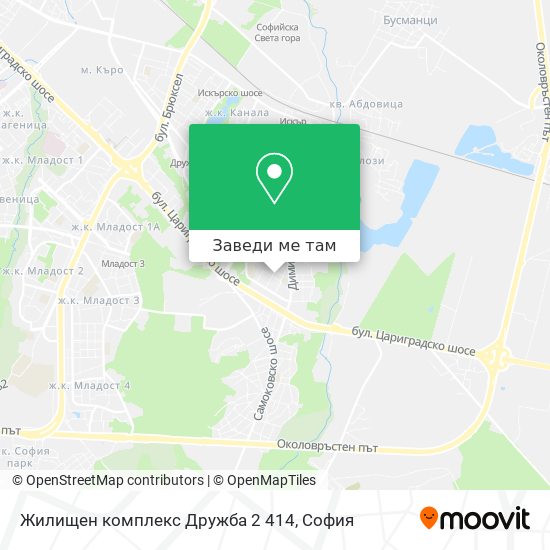 Жилищен комплекс Дружба 2 414 карта