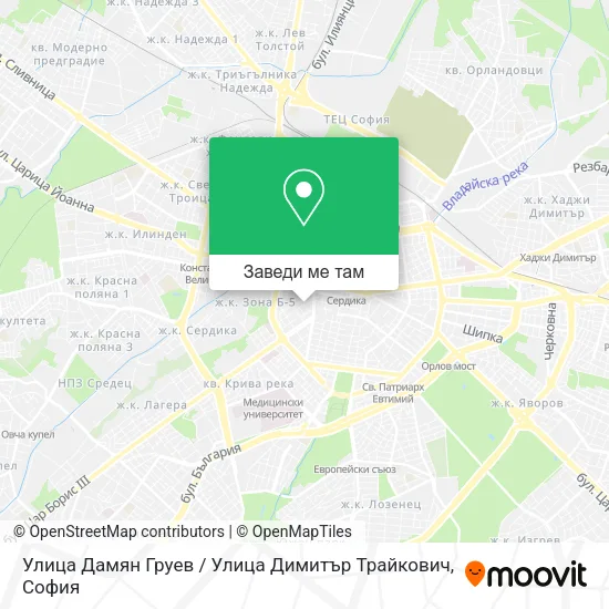 Улица Дамян Груев / Улица Димитър Трайкович карта