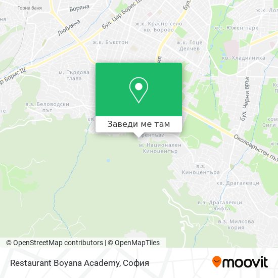 Restaurant Boyana Academy карта