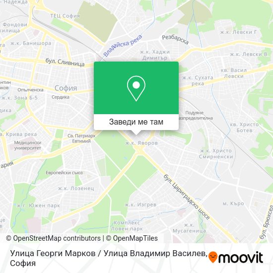 Улица Георги Марков / Улица Владимир Василев карта