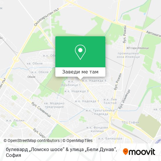 булевард „Ломско шосе“ & улица „Бели Дунав“ карта