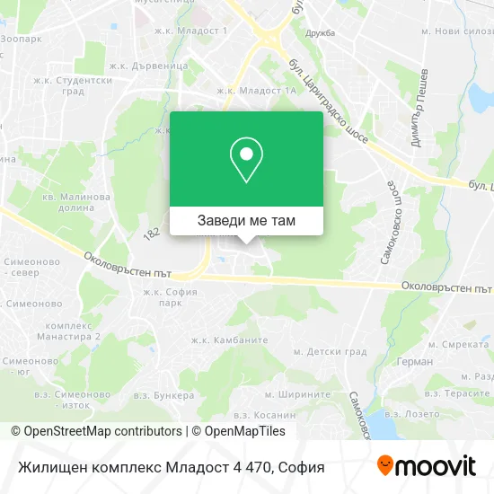 Жилищен комплекс Младост 4 470 карта