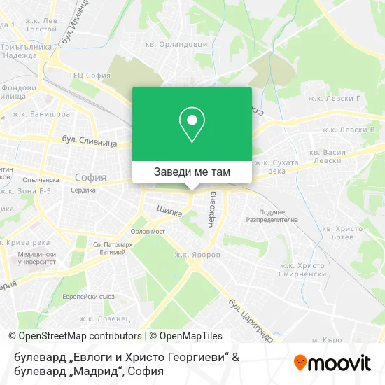 булевард „Евлоги и Христо Георгиеви“ & булевард „Мадрид“ карта