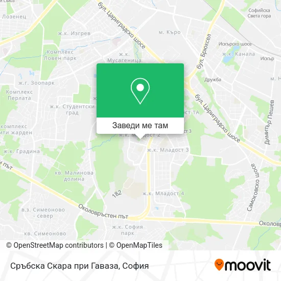Сръбска Скара при Гаваза карта