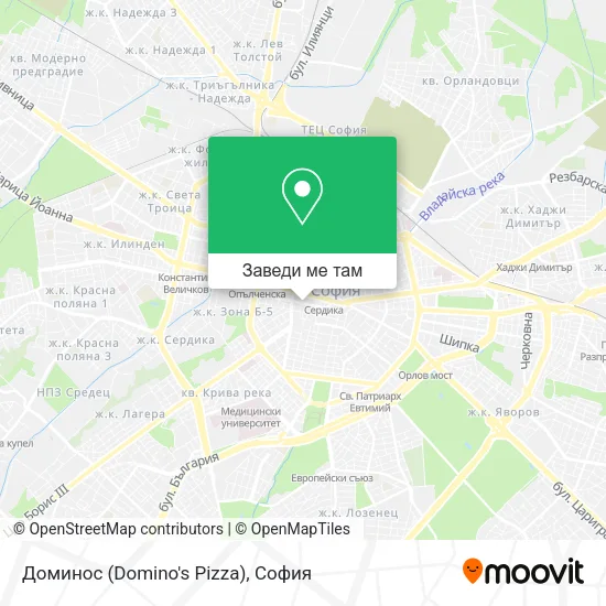 Доминос (Domino's Pizza) карта