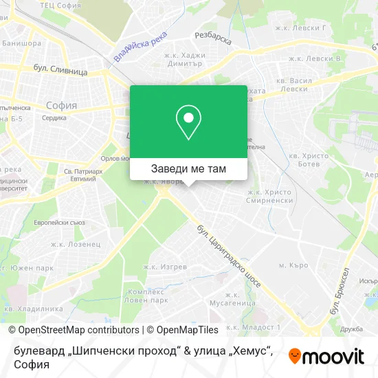 булевард „Шипченски проход“ & улица „Хемус“ карта