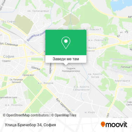 Улица Бричебор 34 карта