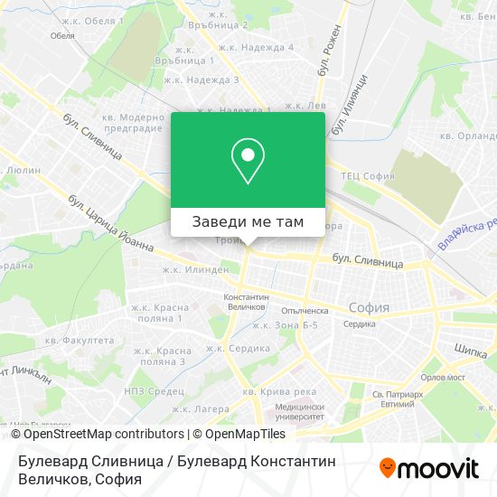 Булевард Сливница / Булевард Константин Величков карта