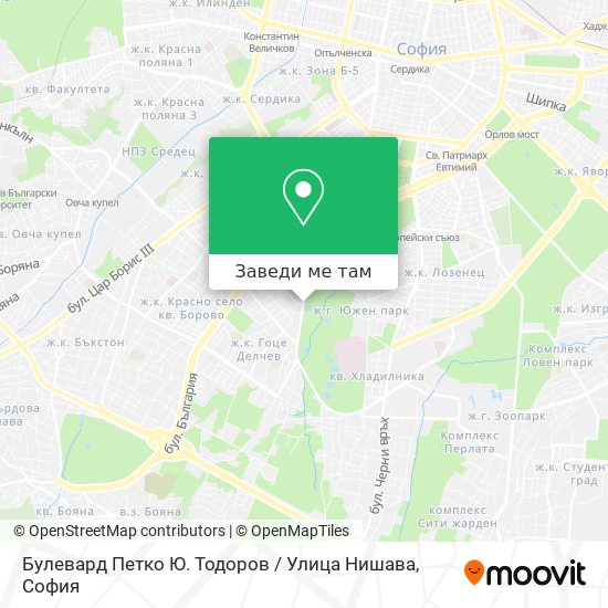 Булевард Петко Ю. Тодоров / Улица Нишава карта