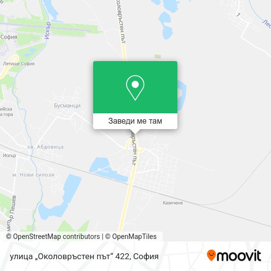 улица „Околовръстен път“ 422 карта
