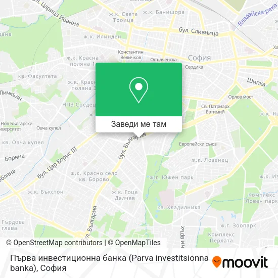 Първа инвестиционна банка (Parva investitsionna banka) карта