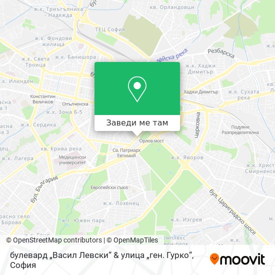 булевард „Васил Левски“ & улица „ген. Гурко“ карта