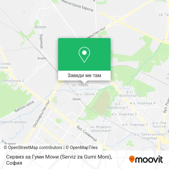 Сервиз за Гуми Мони (Serviz za Gumi Moni) карта