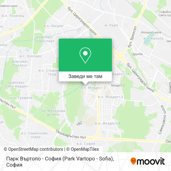 Парк Въртопо - София (Park Vartopo - Sofia) карта