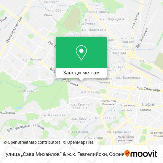 улица „Сава Михайлов“ & ж.к. Гевгелийски карта