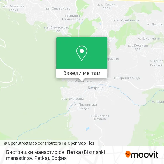 Бистришки манастир св. Петка (Bistrishki manastir sv. Petka) карта
