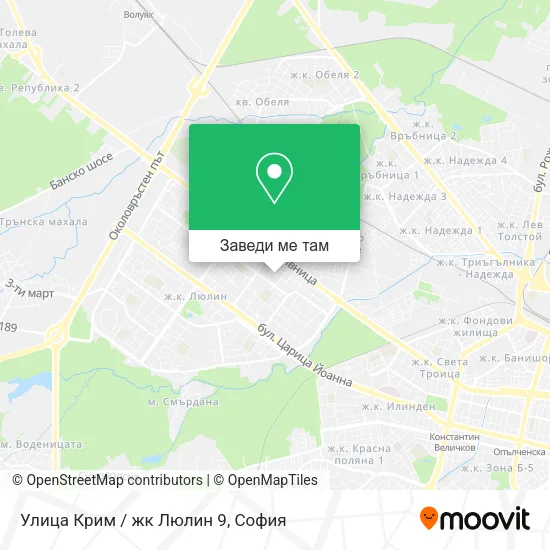 Улица Крим / жк Люлин 9 карта