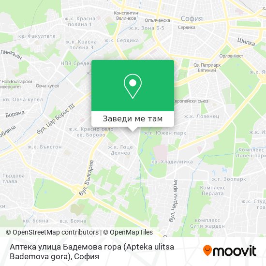 Аптека улица Бадемова гора (Apteka ulitsa Bademova gora) карта