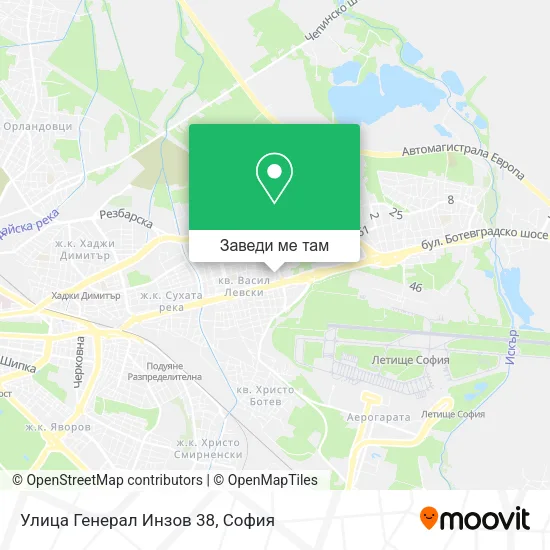 Улица Генерал Инзов 38 карта