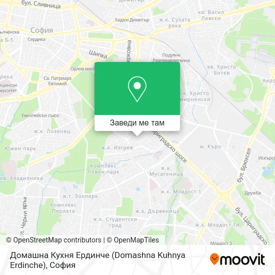 Домашна Кухня Ердинче (Domashna Kuhnya Erdinche) карта