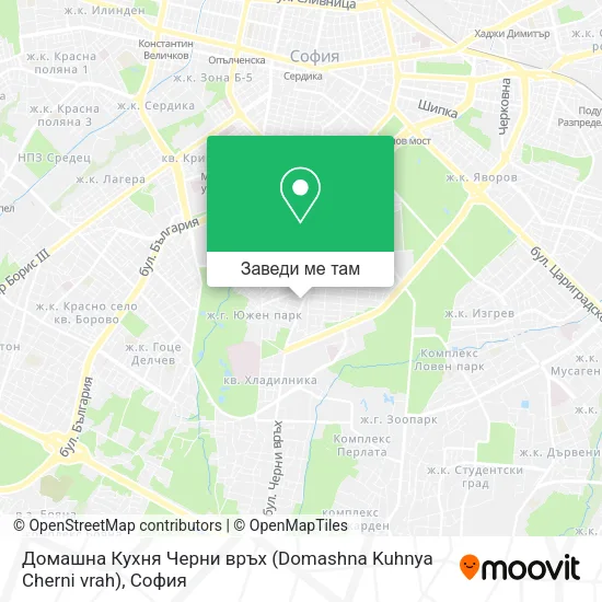 Домашна Кухня Черни връх (Domashna Kuhnya Cherni vrah) карта