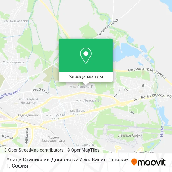 Улица Станислав Доспевски / жк Васил Левски-Г карта