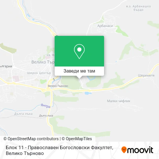 Блок 11 - Православен Богословски Факултет карта