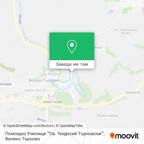 Помощно Училище ""Св. Теодосий Търновски"" карта