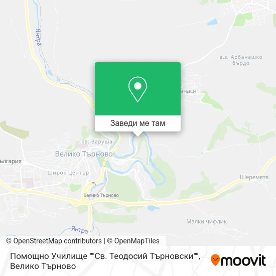 Помощно Училище ""Св. Теодосий Търновски"" карта